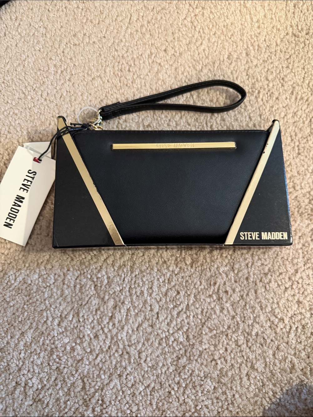 Steve Madden Black Wristlet Clutch